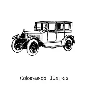 Imagen para colorear de un auto vintage