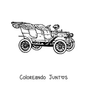 Imagen para colorear de un auto antiguo modelo T