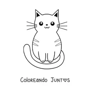 Imagen para colorear de gato