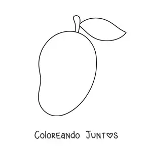 Imagen para colorear de un mango
