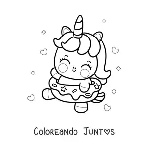 45 Dibujos kawaii de Unicornios para Colorear ¡Gratis! | Coloreando Juntos