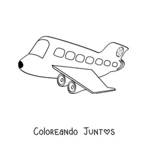 Imagen para colorear de un avión