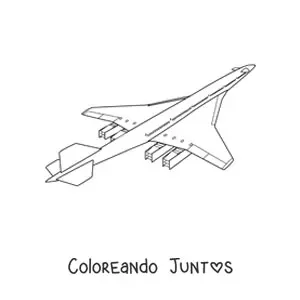 Imagen para colorear de un avión