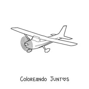 Imagen para colorear de una avioneta