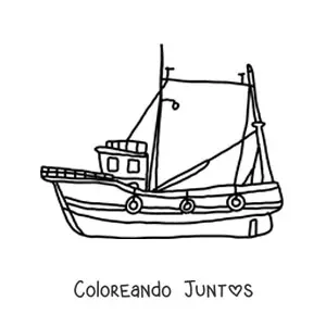 Imagen para colorear de un velero
