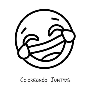 Imagen para colorear de emoji de risa
