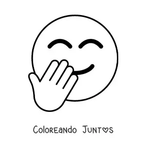 Imagen para colorear de emoji de cara riendo