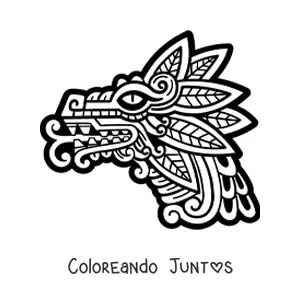 Imagen para colorear de quetzalcoátl