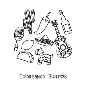 30 Dibujos de México para Colorear ¡Gratis! | Coloreando Juntos