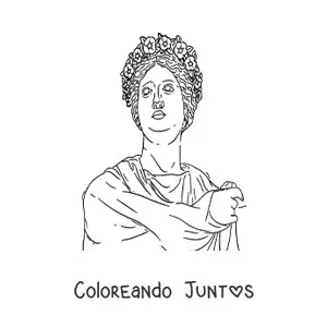 Imagen para colorear de escultura de la antigua roma