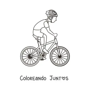 Imagen para colorear de un ciclista