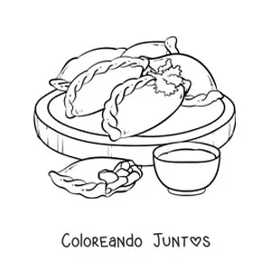 Imagen para colorear de comida española