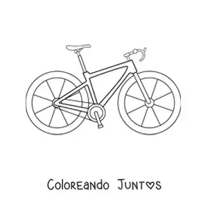 Imagen para colorear de una bicicleta