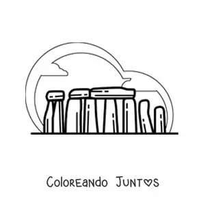 Imagen para colorear de monumento stonehenge