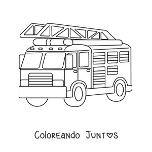 25 Dibujos de Camiones de Bomberos para Colorear ¡Gratis! | Coloreando  Juntos