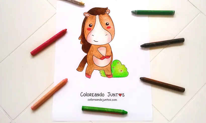 Dibujo de caballo coloreada por Coloreando Juntos