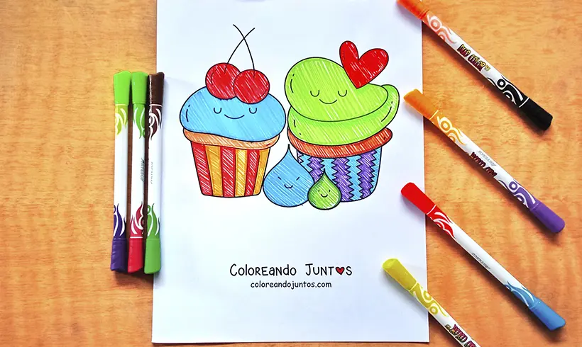 35 Dibujos de Cupcakes para Colorear ¡Gratis! | Coloreando Juntos
