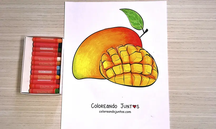 Dibujo de mango coloreado por Coloreando Juntos