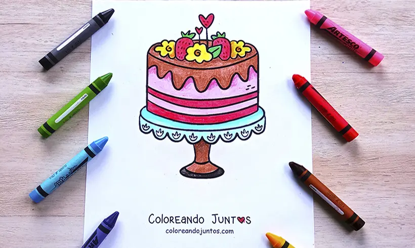 Dibujos de Pasteles para Colorear ¡Gratis!