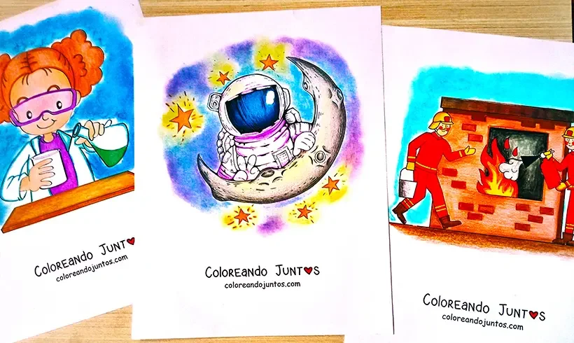 Dibujos de profesiones coloreadas por Coloreando Juntos