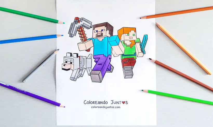  Dibujos de Minecraft para Colorear ¡Gratis!
