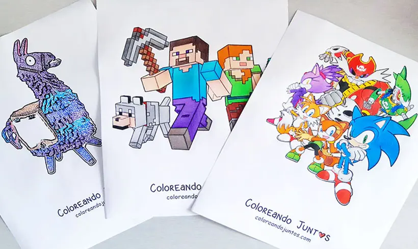 Dibujos de videojuegos coloreados por Coloreando Juntos