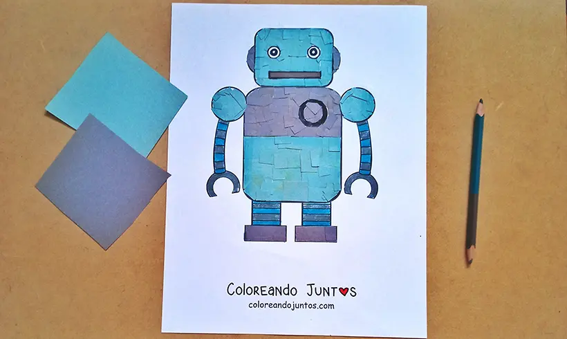 Dibujo de robot coloreado por Coloreando Juntos
