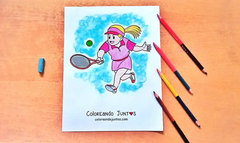 Dibujo de tenis coloreado por Coloreando Juntos