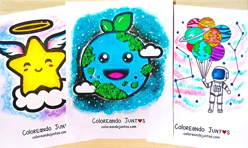 Dibujos del universo coloreados por Coloreando Juntos