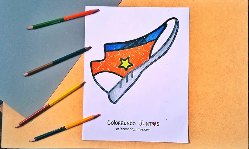 Dibujo de zapato coloreado por Coloreando Juntos