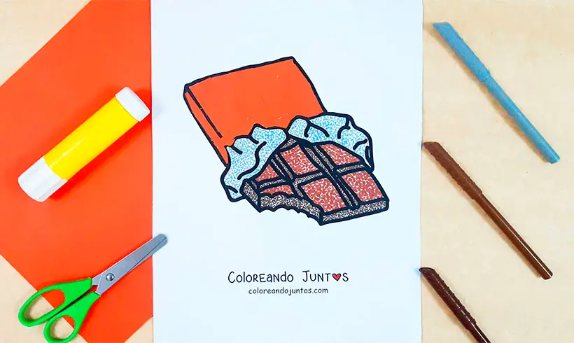 Dibujo de chocolate coloreado por Coloreando Juntos