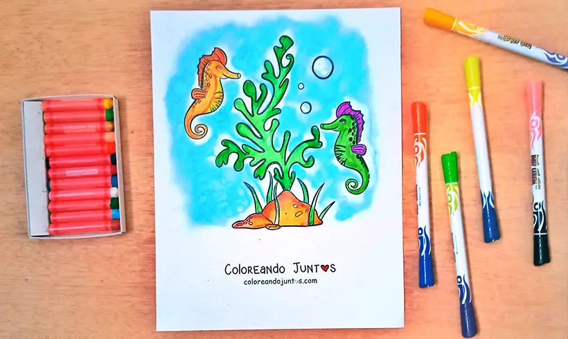 Dibujo de alga coloreada por Coloreando Juntos