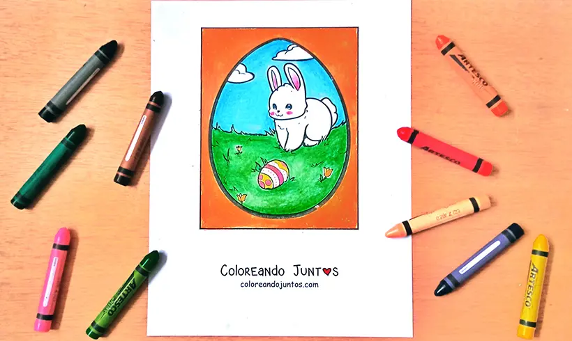 Dibujo de Pascua coloreado por Coloreando Juntos