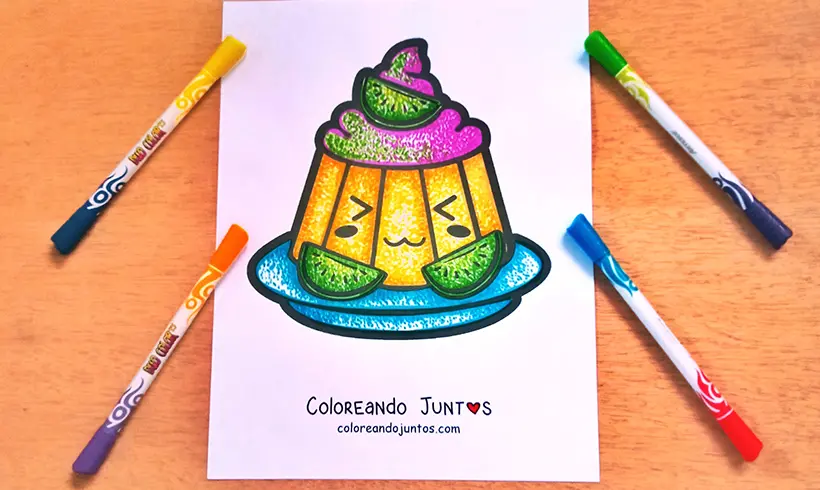 Dibujo de gelatina coloreada por Coloreando Juntos