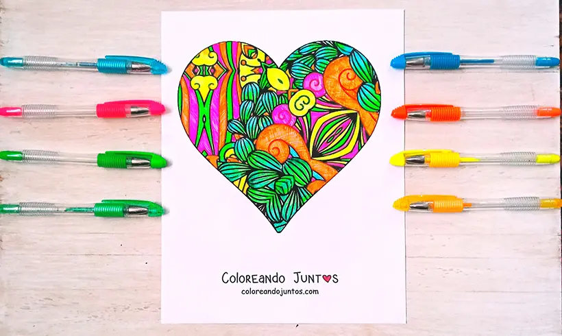 Dibujo de mandala Zentangle coloreada por Coloreando Juntos