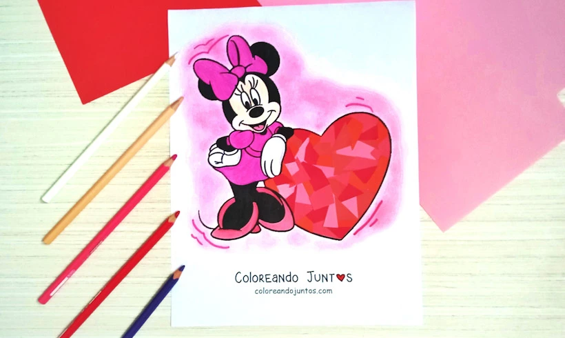 Dibujo de Minnie Mouse coloreada por Coloreando Juntos
