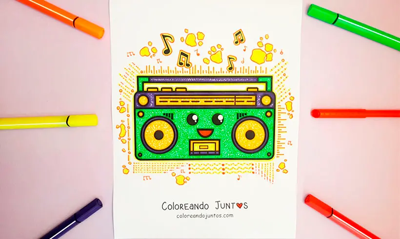 Dibujo de radio coloreada por Coloreando Juntos