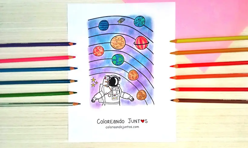 Dibujo de Sistema Solar coloreado por Coloreando Juntos