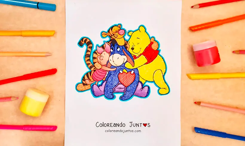 Dibujo de Winnie Pooh coloreado por Coloreando Juntos