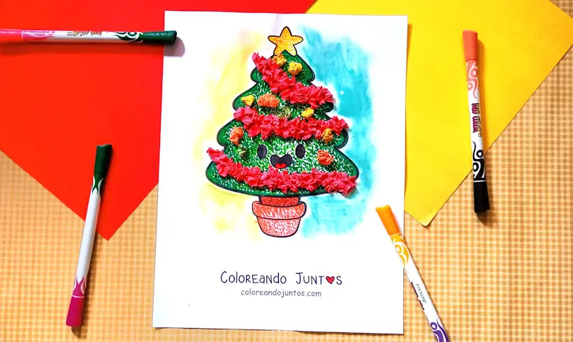 Dibujo de árbol de Navidad coloreado por Coloreando Juntos