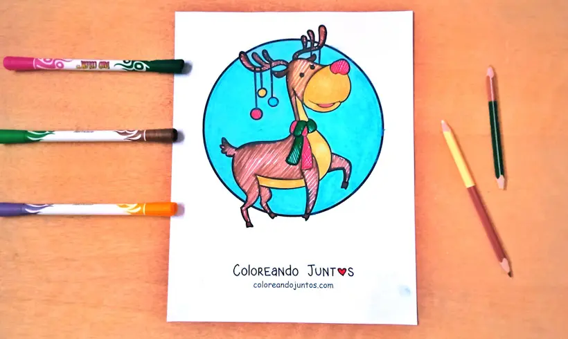 35 Dibujos de Renos de Navidad para Colorear ¡Gratis! | Coloreando Juntos