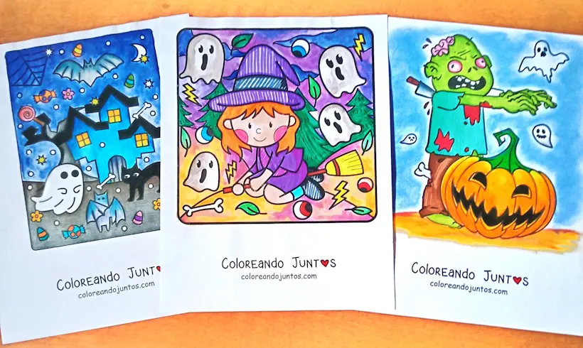 Dibujos de Halloween coloreados por Coloreando Juntos