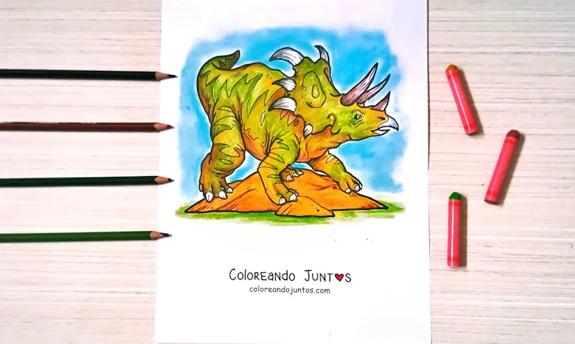 Dibujo de Triceratops coloreado por Coloreando Juntos