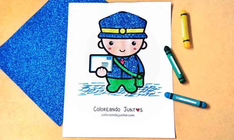 Dibujo de cartero coloreado por Coloreando Juntos