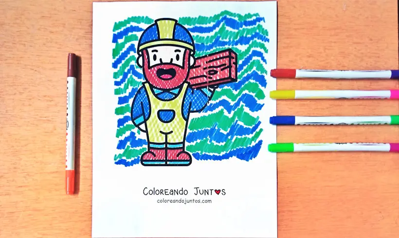 Dibujo de carpintero coloreado por Coloreando Juntos