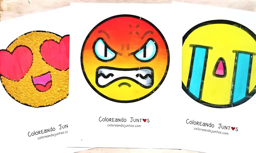  Dibujos de Emojis para Colorear ¡Gratis!
