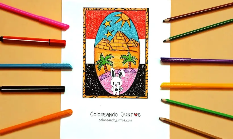 Dibujo de Egipto coloreado por Coloreando Juntos
