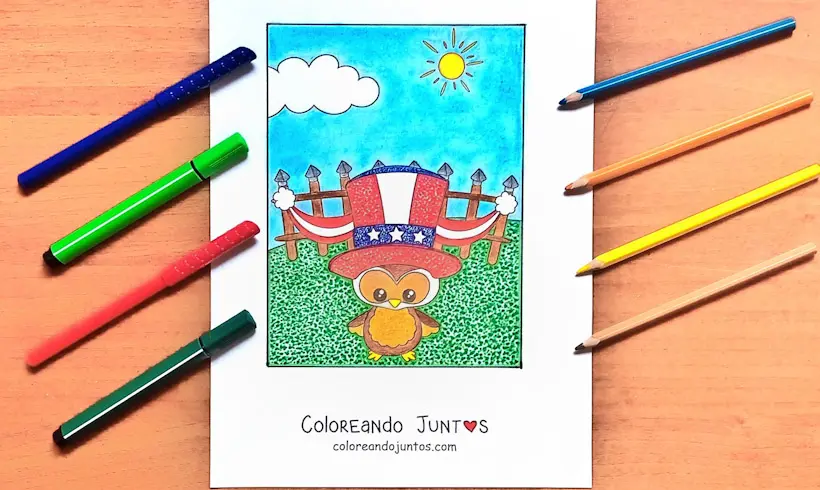Dibujo de Estados Unidos coloreado por Coloreando Juntos