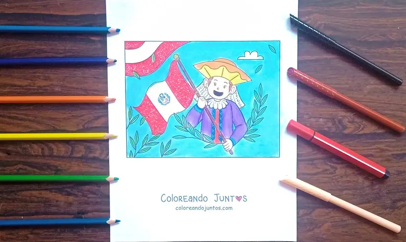 Dibujo de Perú coloreado por Coloreando Juntos