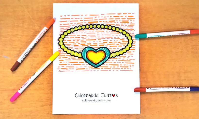 Dibujo de una pulsera coloreada por Coloreando Juntos
